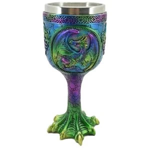 Image of Collectable Metallic Rainbow Dragon Decorative Goblet
