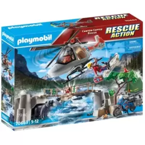 Image of Playmobil Canyon Copter Rescue (70663)
