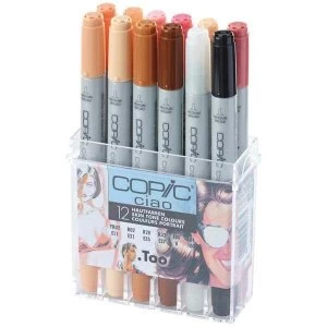 Image of Copic Ciao Skin Tones Colour Marker Pen Set Set of 12