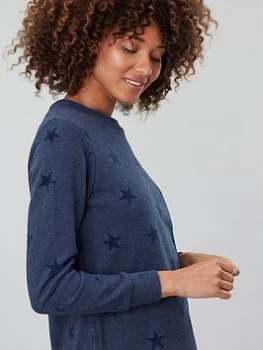Image of Joules Presley Side Zip Sweatshirt - Navy, Size 10, Women