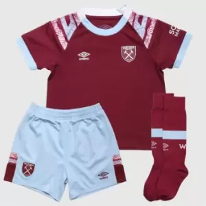 Image of Umbro West Ham United Home Mini Kit 2022 2023 Infant Boys - Red