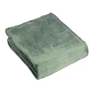 Image of Furn. Harlow Throw Fleece Polyester Eucalyptus