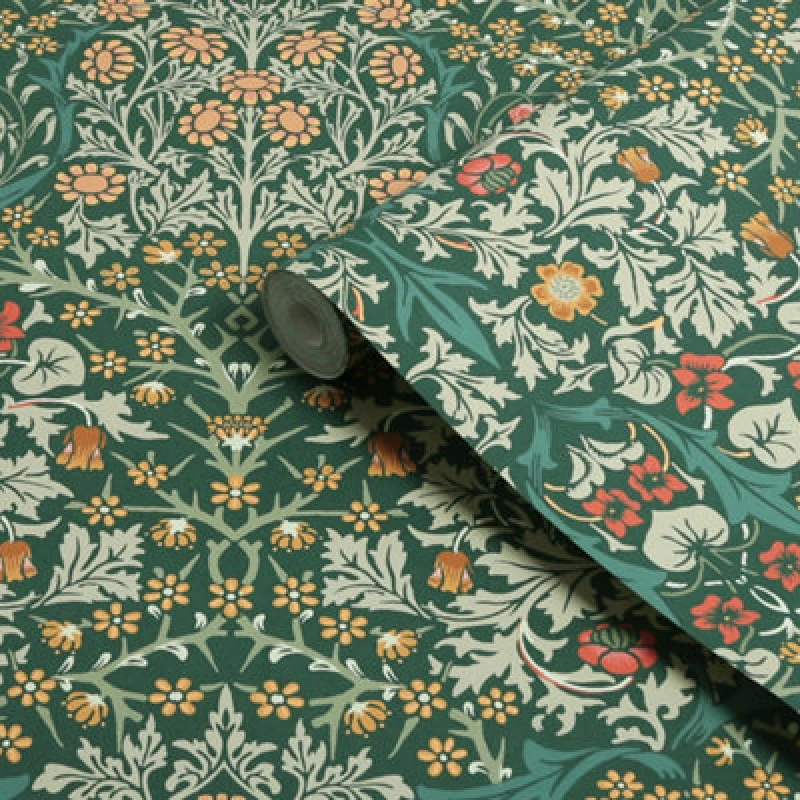 Image of William Morris at Home Gallery Blackthorn Wallpaper