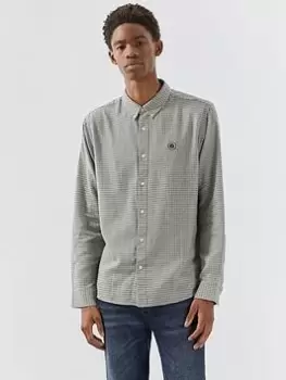 Image of Pretty Green Micro Houndstooth Shirt, Multi, Size XL, Men