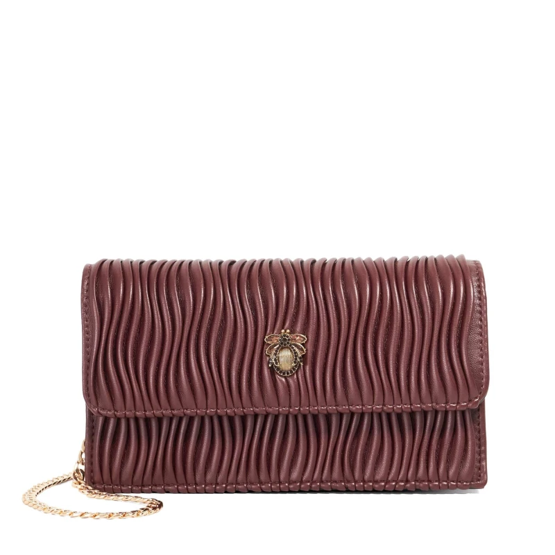 Image of Dune London Womens Starlite Clutch Bag Burgundy female One Size