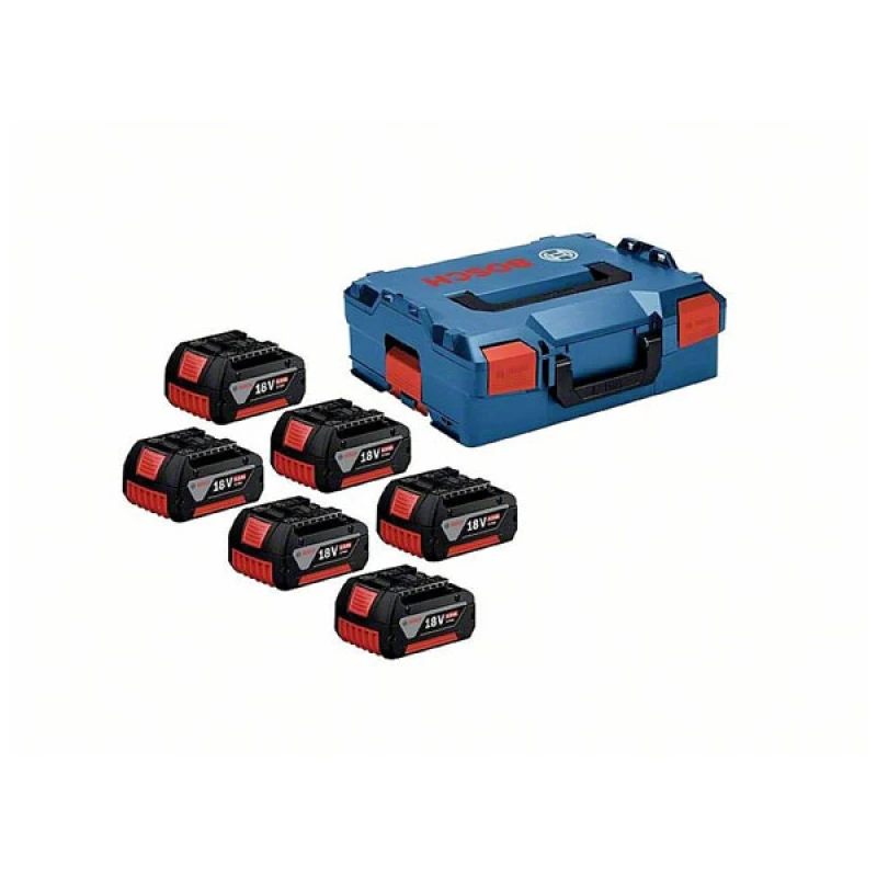 Image of Bosch Genuine PRO Blue 18v Cordless GBA 6 Li-Ion Battery 4ah Set 1600A02A2S Battery Amp Hours: 4ah
