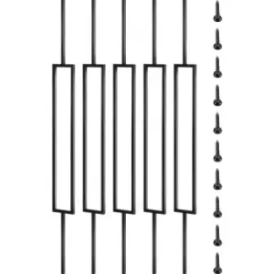 Image of VEVOR Deck Balusters Metal Deck Spindles 10 Pack 44" Iron Stair Railing