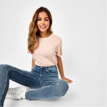 Image of Jack Wills Endmoor Logo T-Shirt - Pale Pink