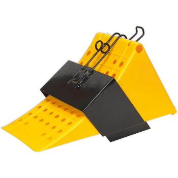 Image of Sealey HGV or LGV Wheel Chock with Bracket 1.7kg Pack of 1