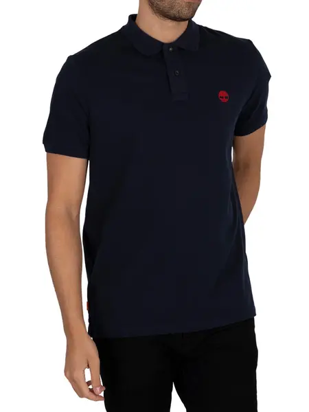 Image of Timberland Basic Logo Polo Shirt Dark Sapphire M