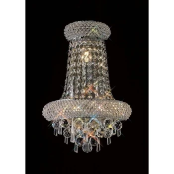 Image of Wall lamp Alexetra Large 3 Bulbs polished chrome / crystal
