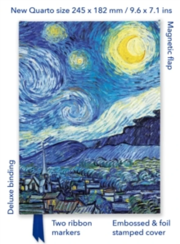 Image of Vincent van Gogh: The Starry Night (Foiled Quarto Journal) Notebook / blank book