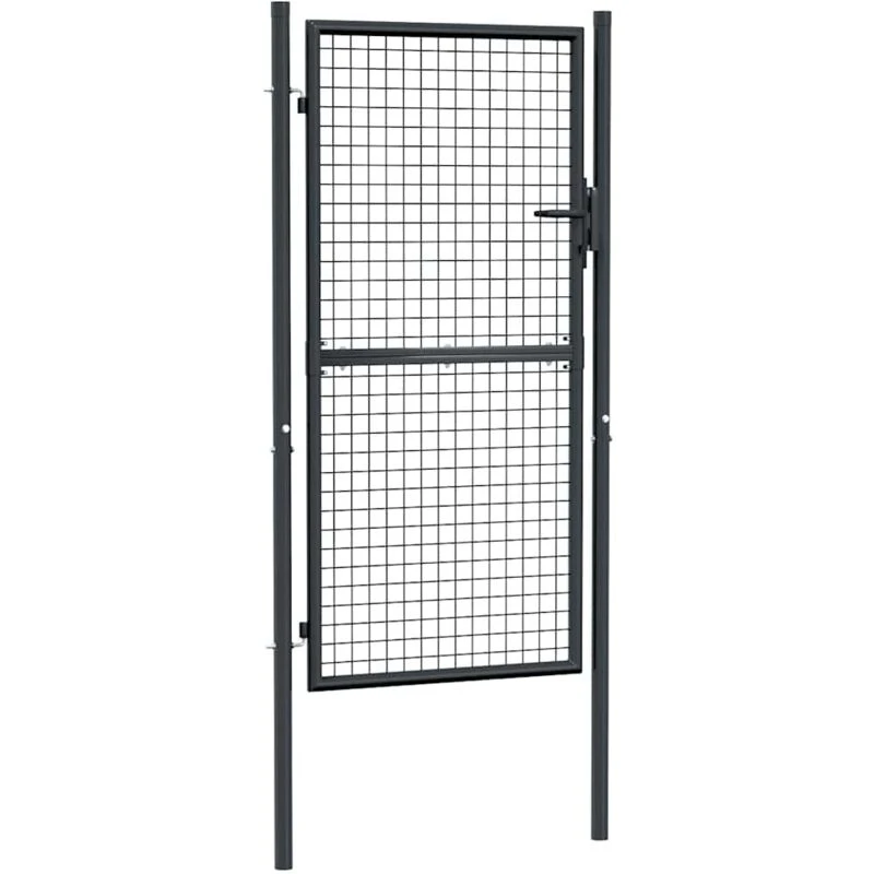 Image of VIDAXL Mesh Garden Gate Galvanised Steel 100x175cm Grey vidaXL 8719883769387