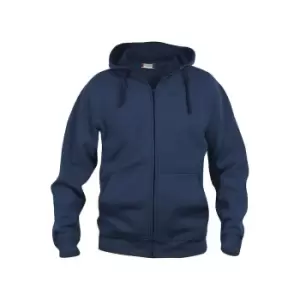 Image of Clique Mens Basic Full Zip Hoodie (M) (Dark Navy)