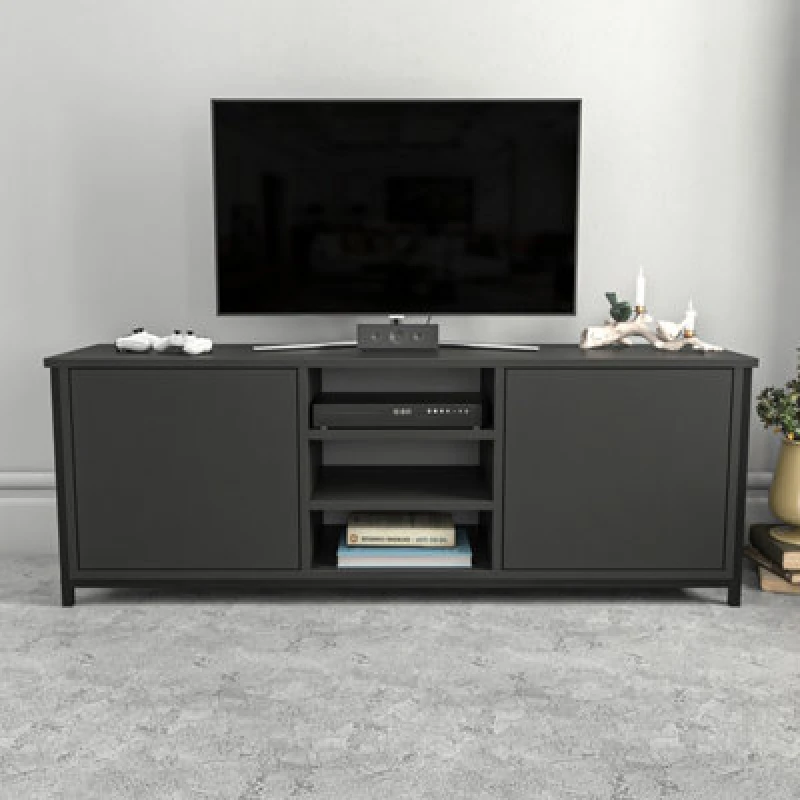 Image of Decorotika Otis TV Stand For Tv's Up To 63" Black And Anthracite