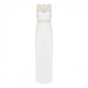 Image of Adrianna Papell Illusion Crepe Gown - Ivory