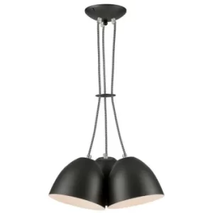 Image of Livia Cluster Pendant Ceiling Light Graphite, 3x E27