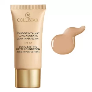 Image of Collistar Long-Lasting Matte Foundation Long-Lasting Mattifying Foundation SPF 10 Shade 4 Sabbia 30ml