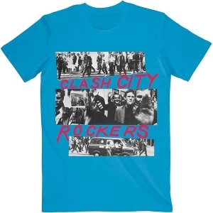 Image of The Clash - City Rockers Unisex Small T-Shirt - Blue