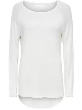 Image of ONLY Long Knitted Pullover Women White