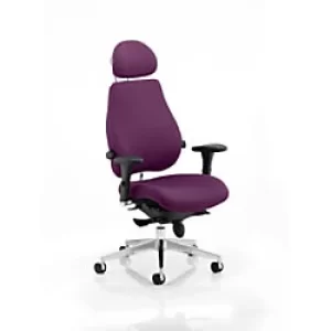 Image of Dynamic Synchro Tilt Posture Chair Multi-Functional Arms Chiro Plus Ultimate Tansy purple Seat With Adjustable Headrest High Back