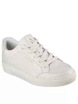 Image of Skechers Side Street Tonal Leather Trainers, White, Size 5, Women
