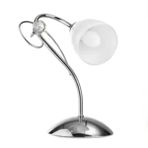 Image of Luigia Glass Table Lamp, Chrome, Glass