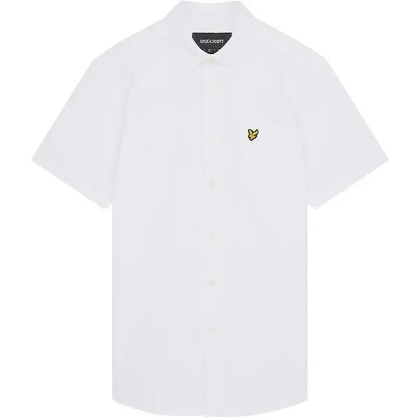 Image of Lyle and Scott Short Sleeve Oxford Shirt - White S