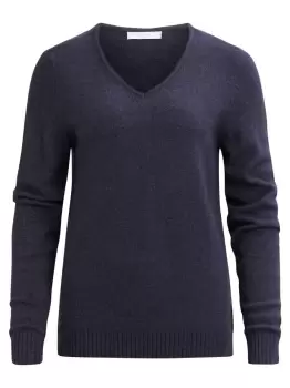 Image of VILA V-neck Knitted Pullover Women Blue