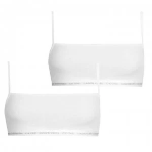 Image of Calvin Klein 2 Pack CK One Cotton Bralettes - White 100