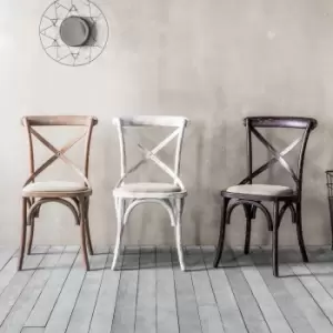 Image of Crossland Grove Palma Cafe Chair (Set of 2) Black 460X430X880mm