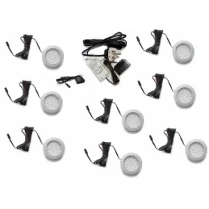 Image of Recessed LED Light Under Furniture Cabinet Shelf Cupboard Full Kit alvaro - Light Colour Cold White - Lights 8