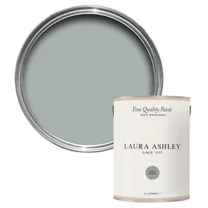 Image of Laura Ashley Grey Green Matt Emulsion Paint, 5L