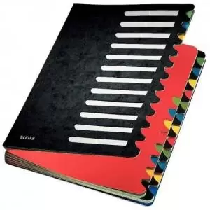 Image of Leitz Colour Desk Organiser 24 Tabs - Black 59140095