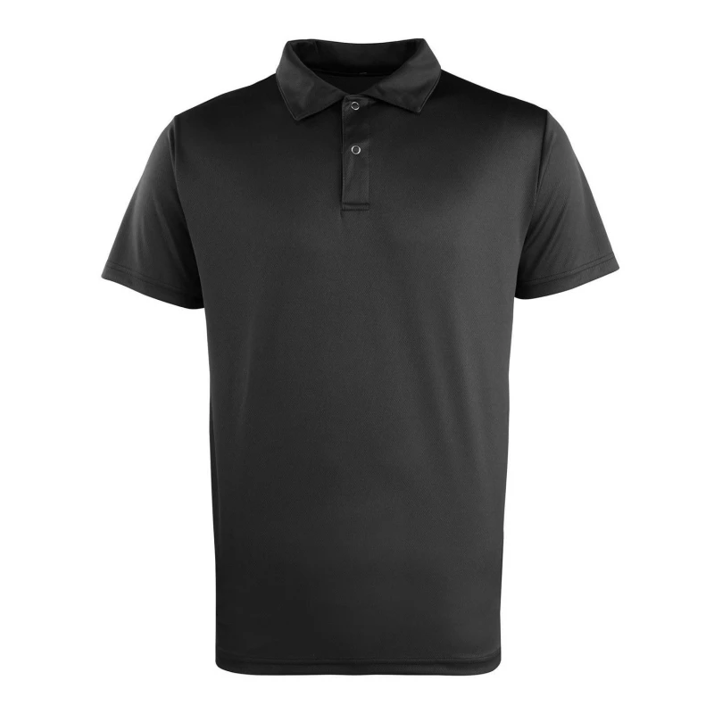 Image of Premier Womens Coolchecker Pique Polo Shirt in Black Size: XS Black Female XS