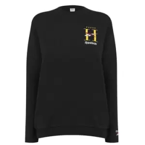 Image of Reebok Classics Hotel Crewneck Sweatshirt Ladies - Black