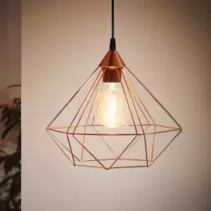 Image of Eglo Tarbes Geometric Copper Steel Easyfit Shade
