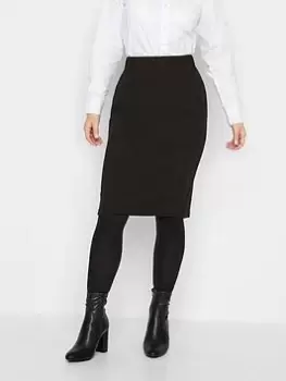 Image of PixieGirl Petite Midi Pencil Skirt, Black, Size 8, Women