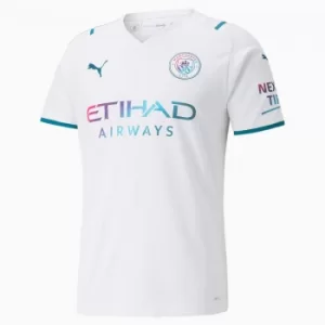 Image of PUMA Man City Away Replica Mens Jersey, Aquamarine, size Small, Clothing