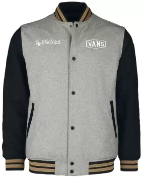 Image of Vans CHECKERBOARD RESEARCH VARSITY JACKET Varsity Jacket grey black