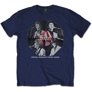 Image of The Beatles - Budokan Octagon Mens Medium T-Shirt - Navy Blue
