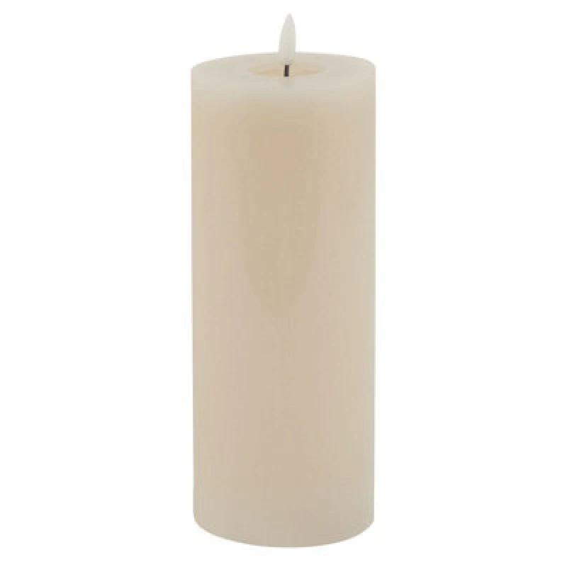 Image of Luxe Collection Melt Effect 3.5X9 Taupe LED Wax Candle