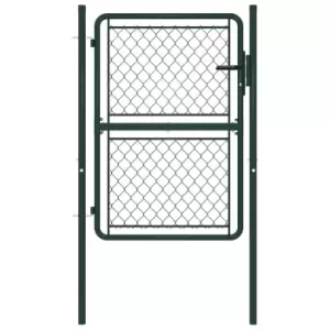 Image of Vidaxl Garden Gate Steel 100X150cm Green
