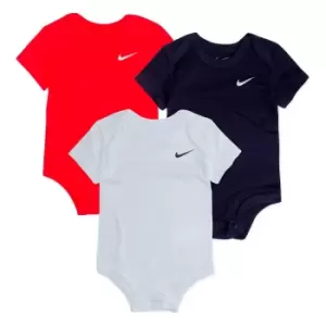 Image of Pack of 3 Bodysuits in Cotton with Short Sleeves, Birth/3 Months-9 Months