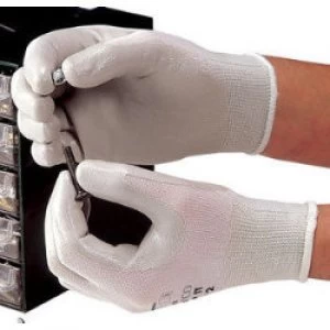 Image of Polyco Gloves Knitted Nylon Nitrile Size 9 Grey White
