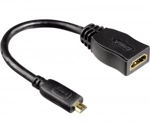 Image of HAMA Micro HDMI to HDMI Adapter with Ethernet - 0.1 m, Gold