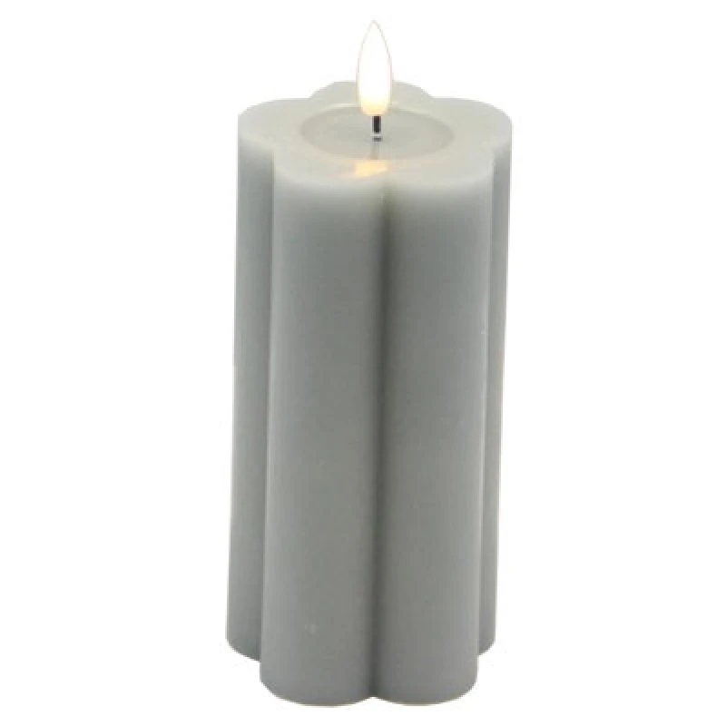 Image of Luxe Collection Natural Glow 2.75X6 Grey Pillar LED Candle