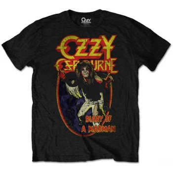 Image of Ozzy Osbourne - Diary of a Mad Man Unisex Large T-Shirt - Black
