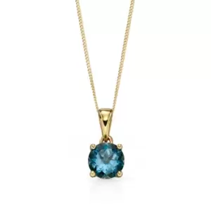 Image of JG Signature 9ct Gold London Blue Topaz Necklace
