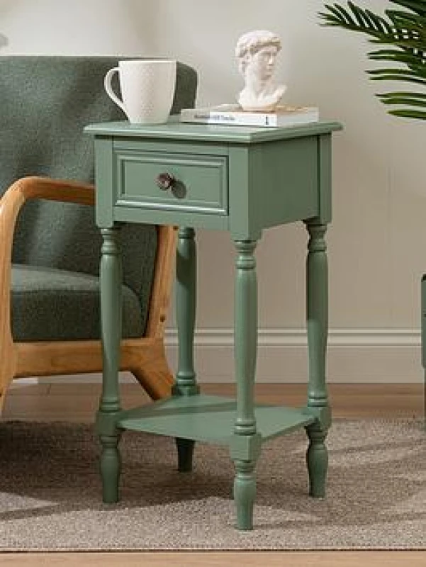 Image of SO'HOME Amia Side Table with Drawer Sage ONE SIZE